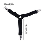 attaches drap lit clips ressorts réglables tissus polyester noirs argentés jaunes roses rouges blancs