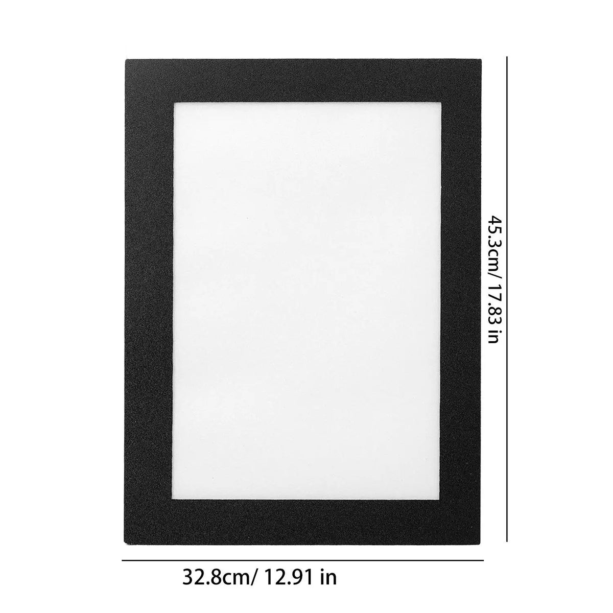 cadre photo magnétique noir moderne adhésif pvc rectangle souple réutilisable affichage décoration murale