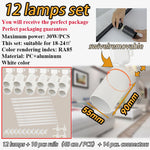 spots noir modernes gu10 12pcs fixés 55x90mm variable intensity