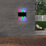 applique murale led moderne noire fixée mur éclairage haut bas chambre entrée salle bain
