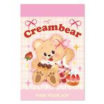 autocollants kawaii ours mignons rose beige blanc diy scrapbooking cartes postales