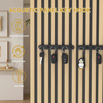 porte clés mural crochets noir bois clair minimaliste clips panneau acoustique clés télécommandes