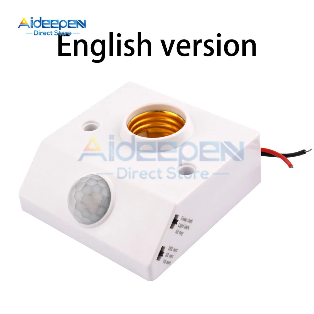 lampe infrarouge détecteur mouvement e27 blanc moderne sans fil fixe porche couloir escalier