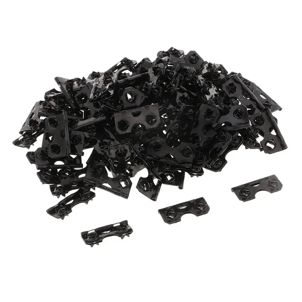 fixations métal noir pointes industriel utilitaire ancrage bois cadre photo diy fournitures framing supplies
