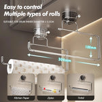 porte serviettes ventouse acier inoxydable transparent moderne crème noir géométrique cuisine rangement minimaliste