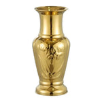 vase fleurs dorées métal argent or texture miroir brillante classique grande table unique ornement