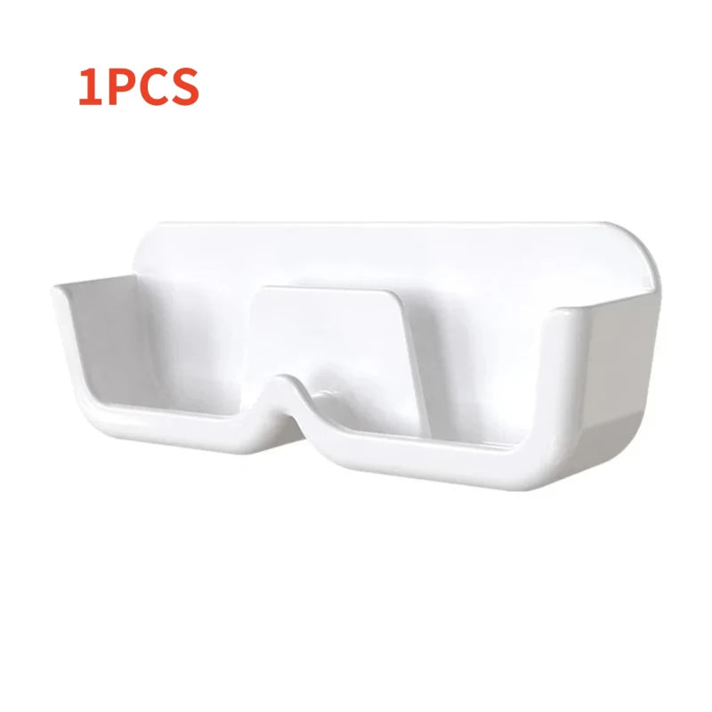 porte lunettes adhésifs transparents moderne rangement mur blanc gris