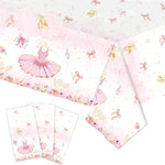 assiettes danseuses ballerines gobelets serviettes nappe rose fleurs ballet anniversaire fête enfantsDecorationThèmeFloralElegant