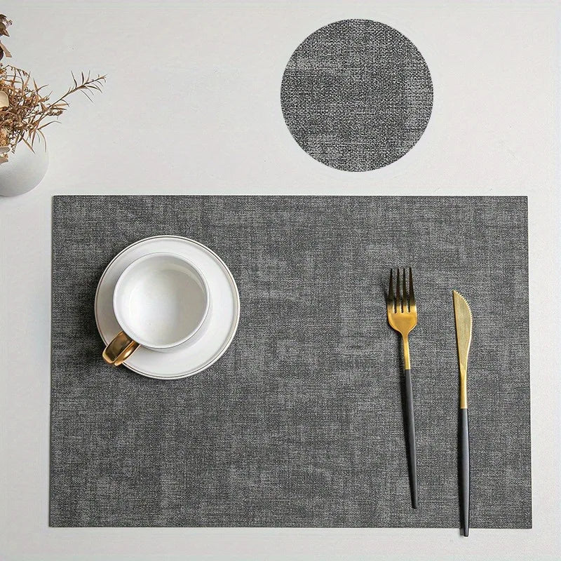 serviettes table tissu lin gris beige bleu clair moderne rustique 43cm 30cm
