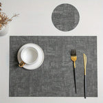 serviettes table tissu lin gris beige bleu clair moderne rustique 43cm 30cm
