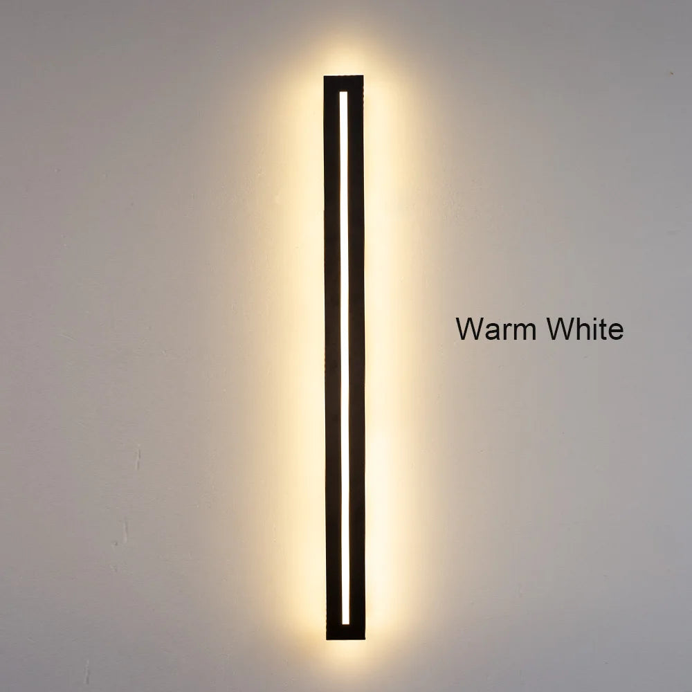 applique murale led moderne étanche ip65 noir hydrofuge ac85265v chromé