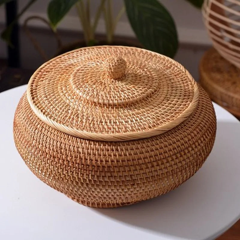 Panier osier tissé à la main pour rangement