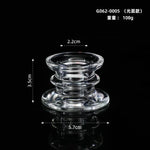 bougeoir classique transparent gravé décoration maison support bougie alliage métal rond opacité
