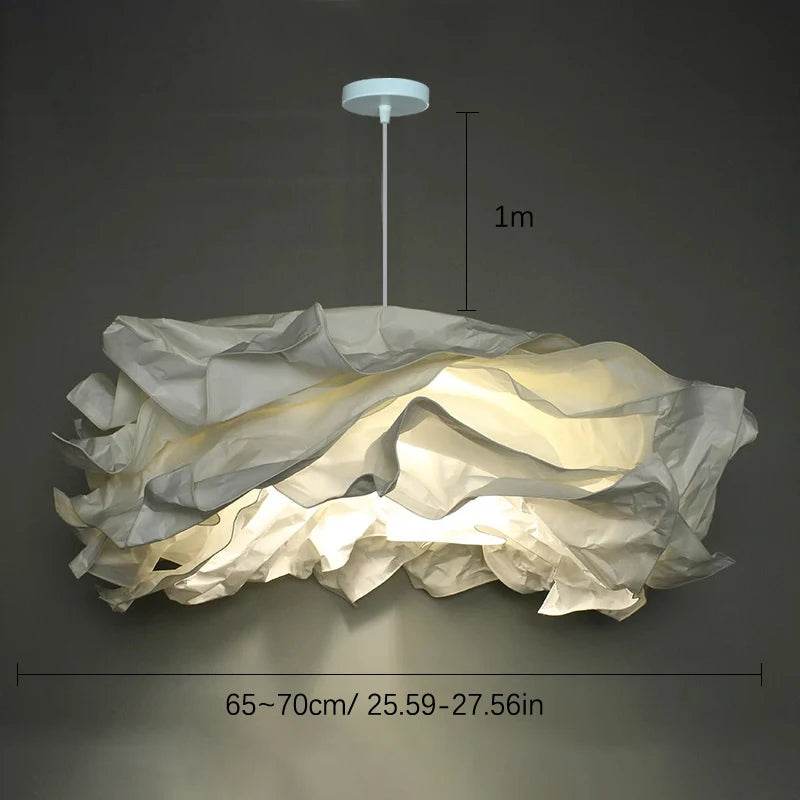 abat jour nuage blanc moderne suspension décoration chambre semi transparent