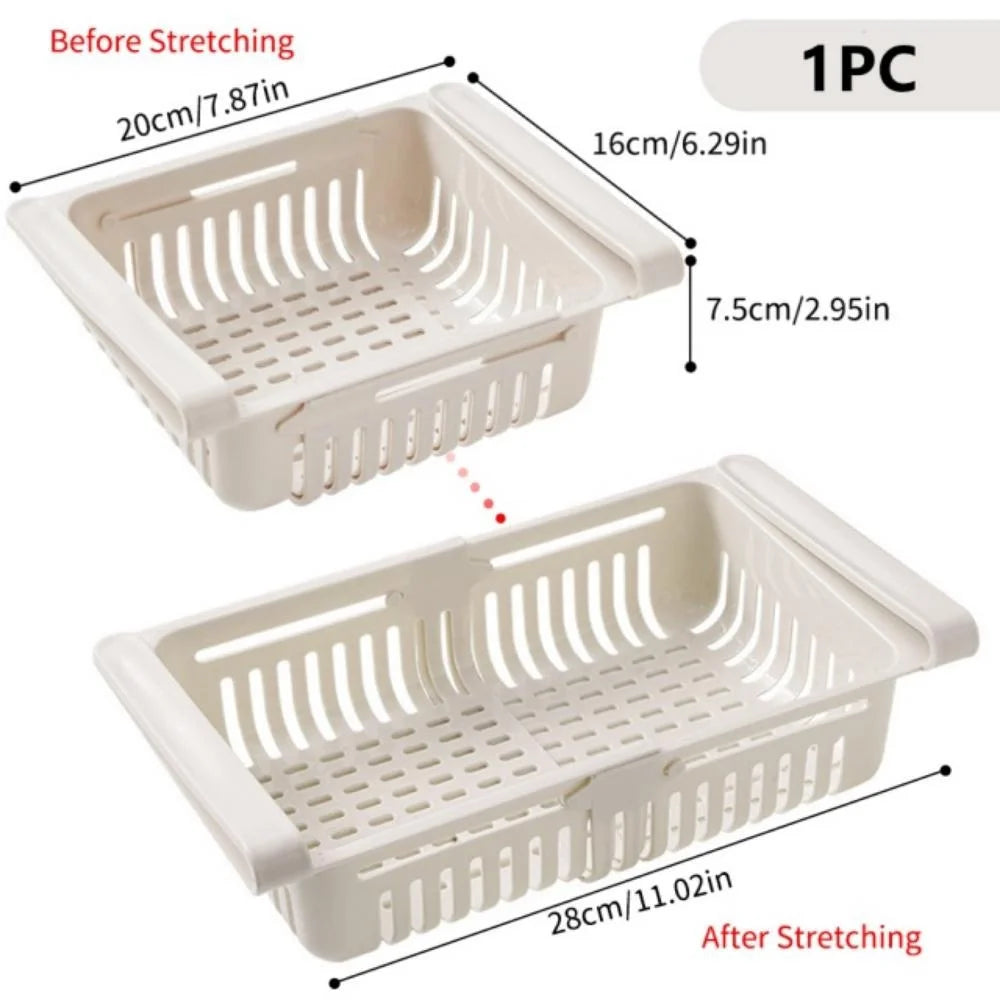 paniers rangement réfrigérateur blanc rose bleu grille perforation moderne clips fixations utilisation multipleABS