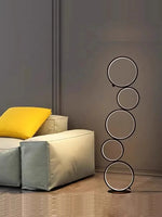 lampe sol moderne blanc circulaire relief minimaliste interrupteur tactile 2000 82000lm