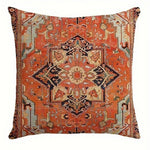 taies d'oreiller géométriques vintage rouge noir beige 45x45cm polyester adhésif decoration maison