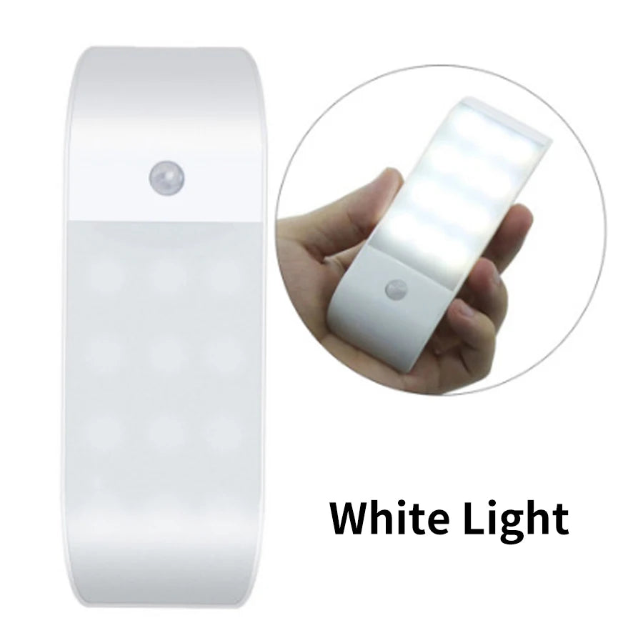 lampe led rechargeable adhésive capteur mouvement modes indicateur charge moderne blanc