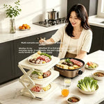 organisateur alimentaire pliable blanc moderne multi niveaux non glissier cuisine