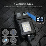 lampe torche rechargeable led usb aimantée moderne 800 lumens 10w variateur modes campingurgence