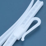 crochets ajustables blancs plats modernes rideaux fenêtres portes plastique sécurité facile