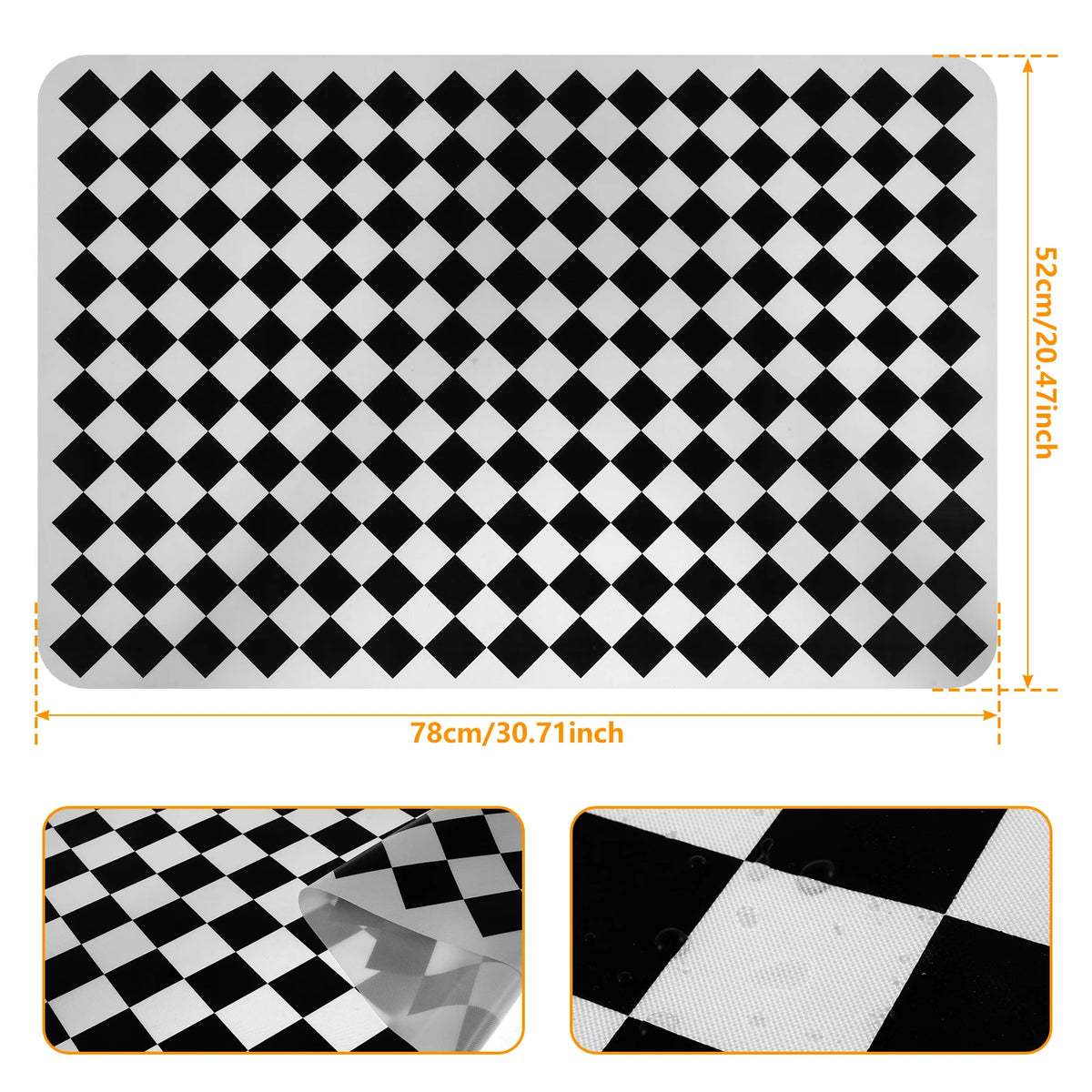 tapis protection plaque cuisson silicone respectueux environnement noir motif géométrique moderne 78cm 52cm