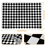 tapis protection plaque cuisson silicone respectueux environnement noir motif géométrique moderne 78cm 52cm
