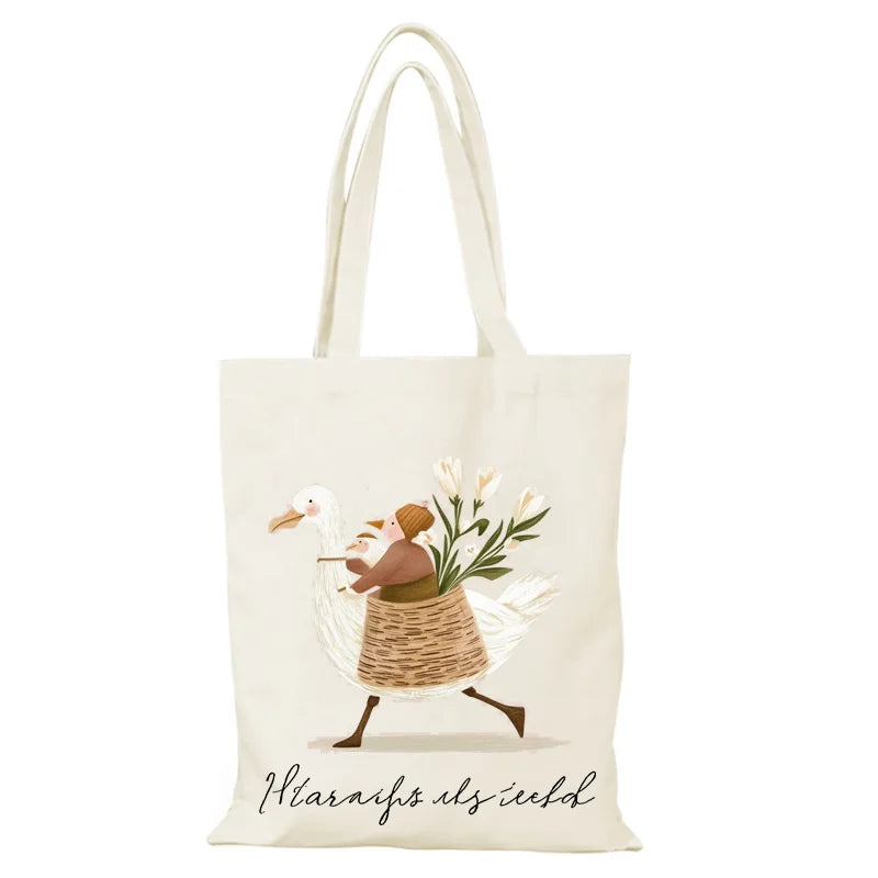 sac tissu imprimé animal tote bag femme sacs shopping tribal cartoon porte documents toile