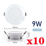 spots led blancs 3w 5w 7w 9w 12w 15w cold warm white modernes clips