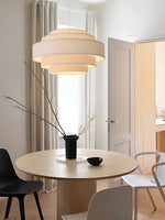 Suspension lumineuse tissu blanc contemporain 2000 82000lm 90 260V chambre salon