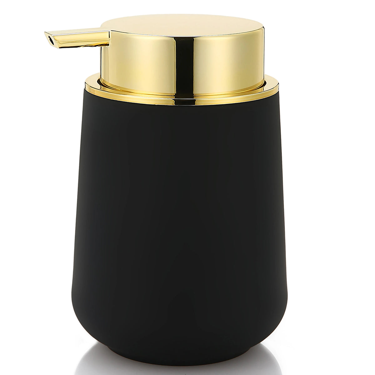 distributeur savon liquide noir mat moderne minimaliste plastique opaque rechargeable salle bain cuisine
