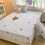 draps lit coton polyester houssable adultes carreaux gris roses modernes 120x200 150x200 180x200 200x220