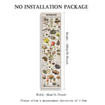 tapisserie vintage fleurs sauvages motif champignons multicolore deco murale salon entrée polyester rectangle