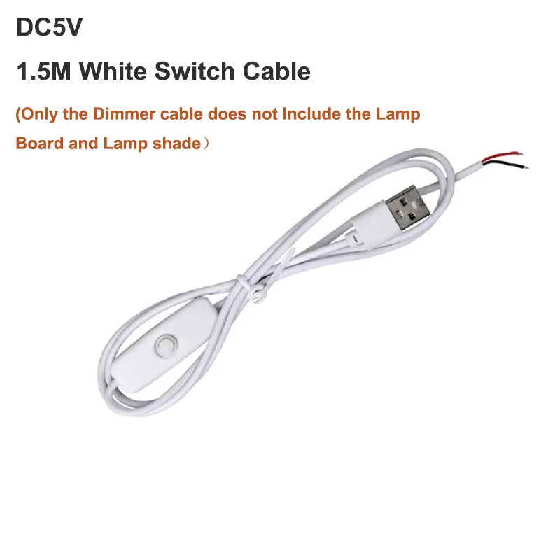 lampe led moderne 3w 10w usb dimmable blanc gris métallique rond lisse