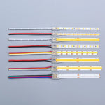 connecteur led transparent rouge jaune noir broches dorées moderne pratique clips câbles(rgb cct)