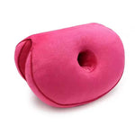 coussin donut mousse mémoire forme confortable ergonomique uni vert rose violet bleu
