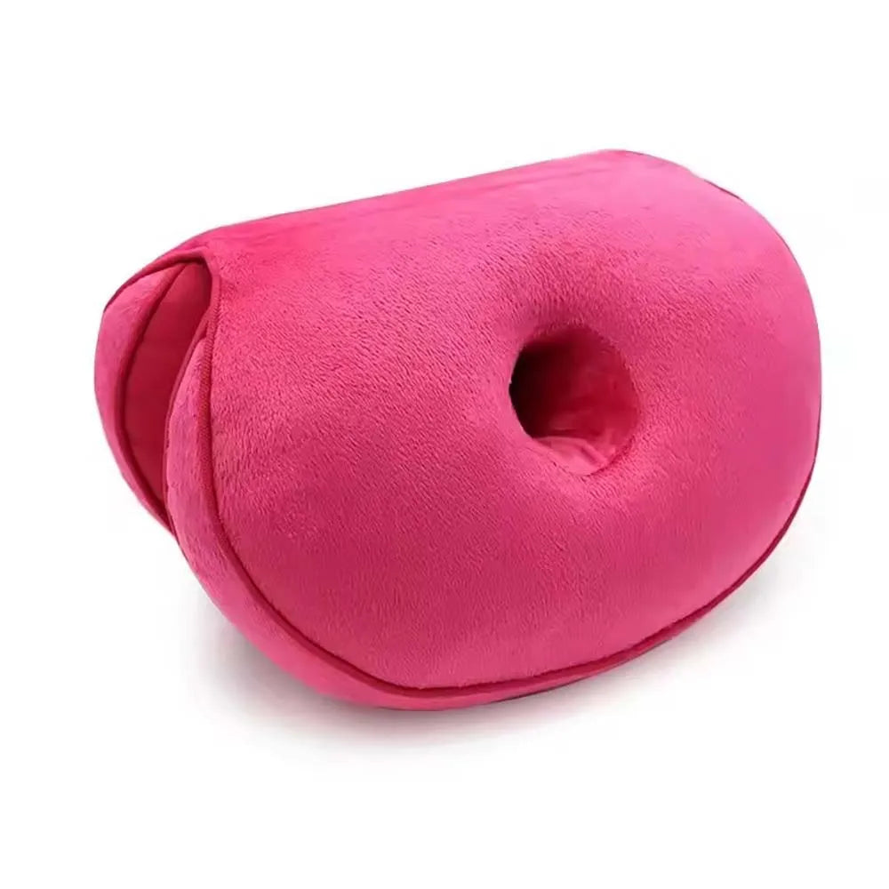 coussin donut mousse mémoire forme confortable ergonomique uni vert rose violet bleu