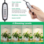 lampe led plante noire blanche réglable hauteur bouton variateur moderne minimaliste piquet câble usb