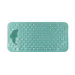 tapis bain antidérapant pvc dauphin moderne 35x70cm drainage texturé bulles ventilation gris rose