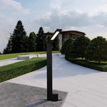 lampe solaire moderne minimaliste noir ip65 led 7w base plate autonomeextérieur