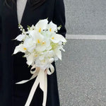 Bouquet de fleurs artificielles calla brun décoration intérieure