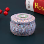 boîte ronde rangement cosmétique décorative motif floral boho chic pot stockage bijoux maquillage