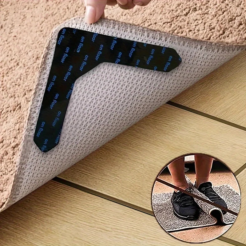 adhesifs antidrapants reutilisables lavables attaches tapis texturées surfloor noir beige marron blanc