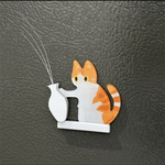 décoration réfrigérateur aimant chat dessin animé vase blanc cartoon