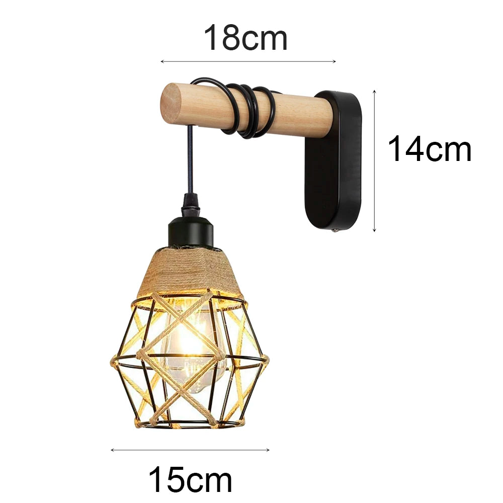 lampe murale industrielle cage dorée abat jour tissu noir étude chambre coucher salle bain