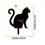 statues extérieures silhouettes chats noirs minimaliste tringle jardin