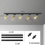 Spot LED moderne or noir conique montage surface deux sources lumineuses