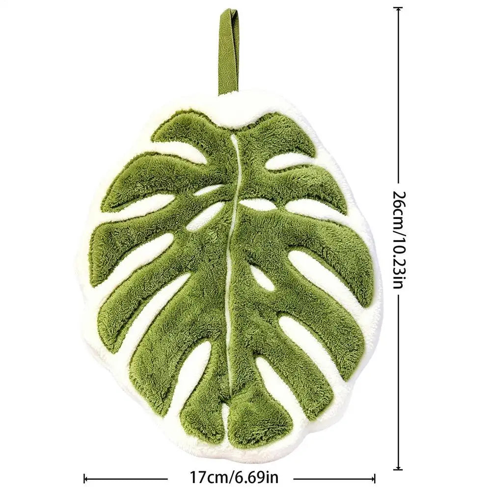 serviettes cuisine absorbantes vert feuille imprimée texturées maison adultes