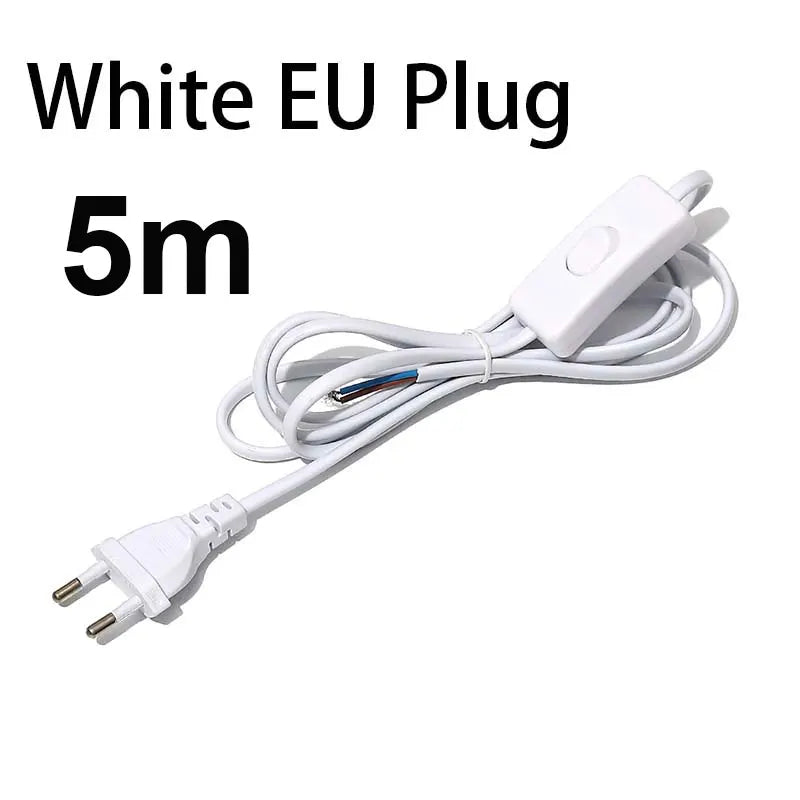 câble électrique interrupteur noir blanc moderne 1m 1.8m 3m 5m vde safe