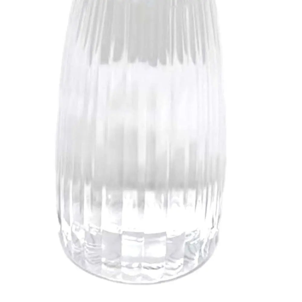 vases transparents riblés décoration moderne fleurs artificielles tulipes roses feuilles automne
